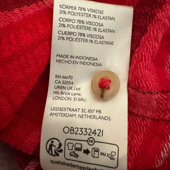 Anthropologie Pilcro Plaid Gauze Shirt-XL-NWT - Picture 7 of 12